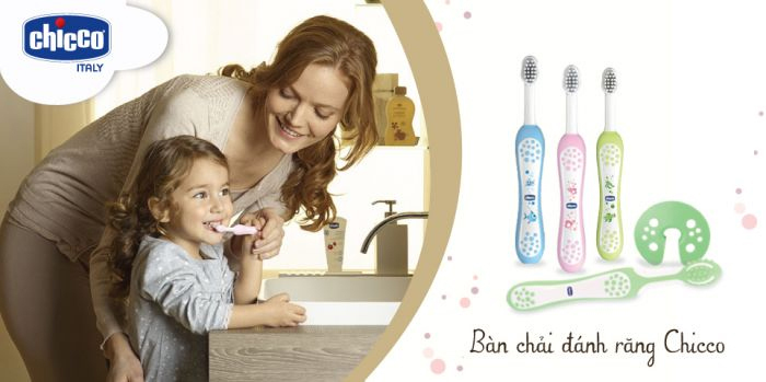 Bàn chải đánh răng Chicco cho bé từ 3 - 36 tháng tuổi