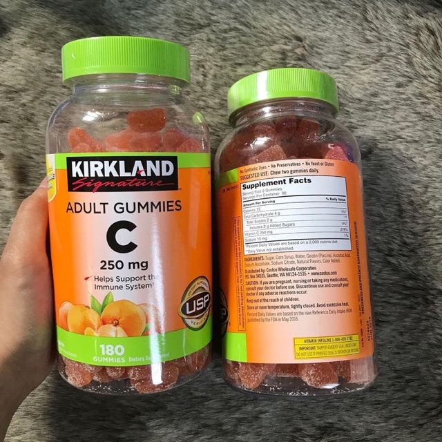 Kẹo dẻo bổ sung Vitamin C Kirkland Adult Gummies C 250mg 2
