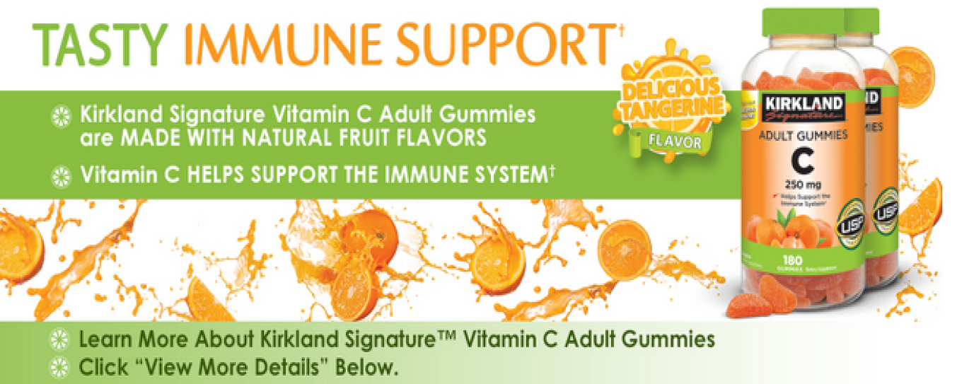 Kẹo dẻo bổ sung Vitamin C Kirkland Adult Gummies C 250mg