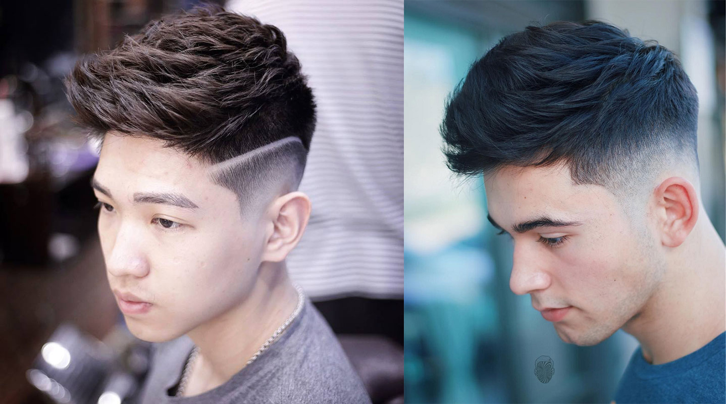 Kiểu tóc nam đẹp đơn giản Quiff ngắn
