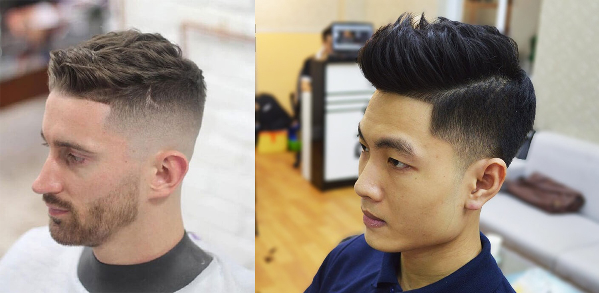 Mẫu tóc nam đơn giản Undercut ngắn vuốt dựng