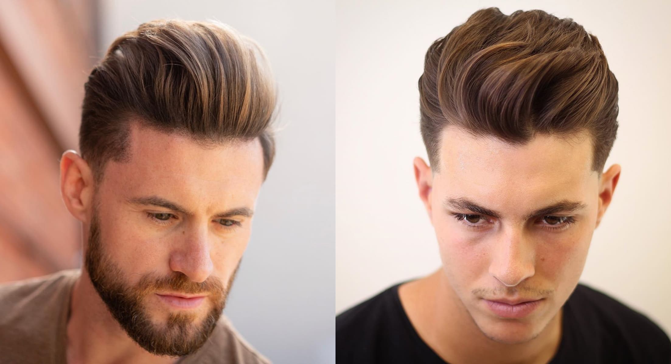 Tóc nam đơn giản đẹp Pomp Quiff