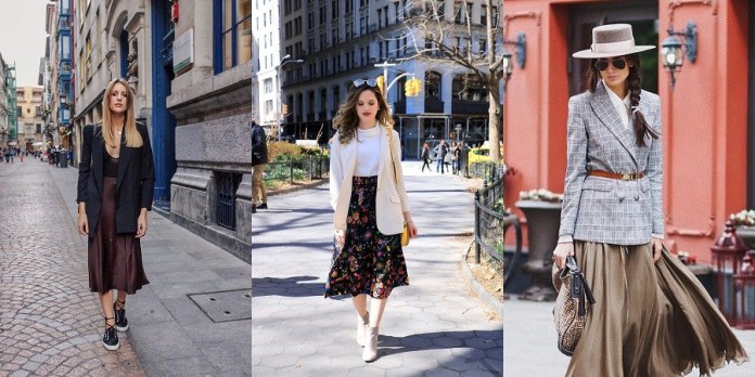 váy với áo blazer