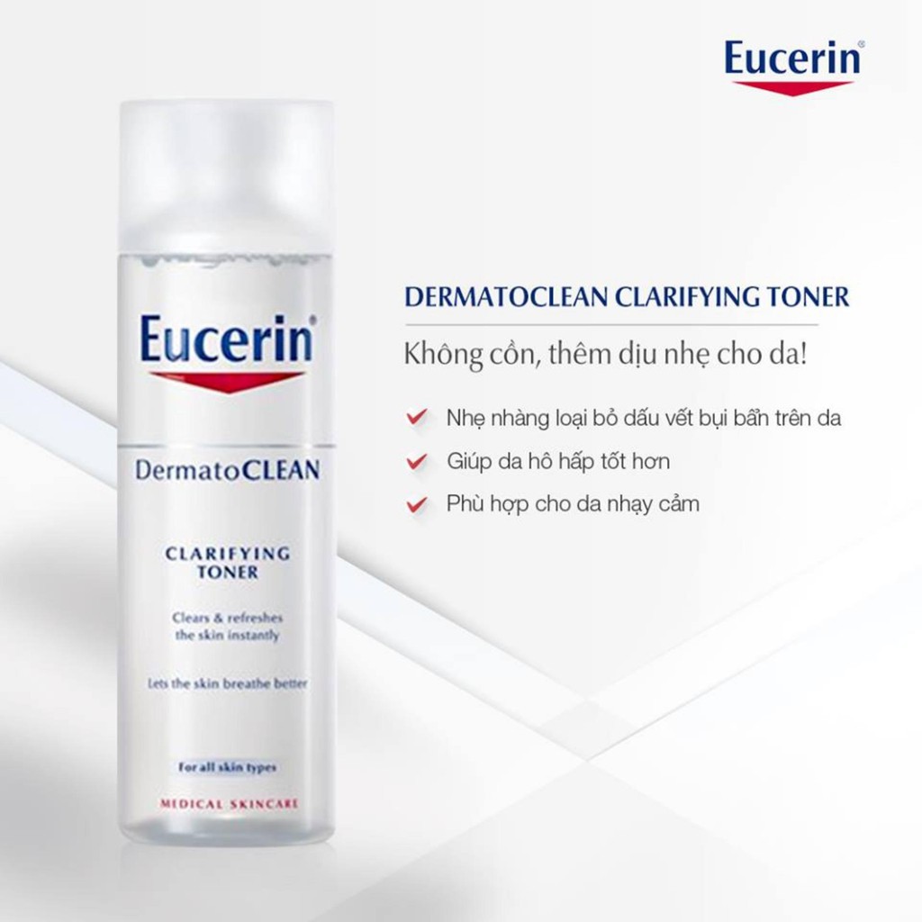 Nước Cân Bằng Da Eucerin Dermatoclean Clarifying Toner