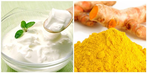Tẩy ria mép dịu nhẹ với sữa chua và nghệ