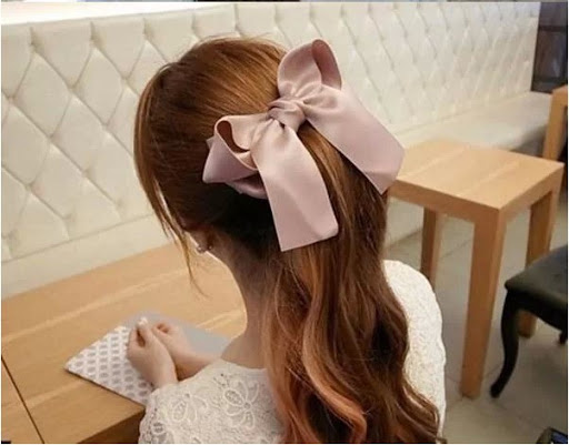 Nơ to kẹp tóc