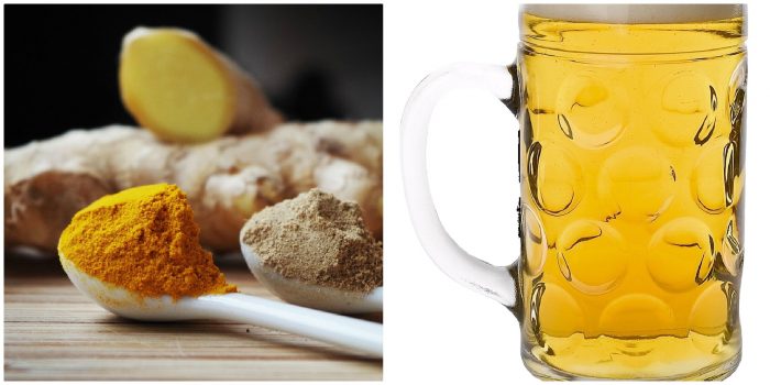 Mặt nạ bia và tinh bột nghệ