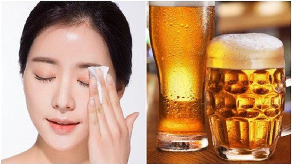 Rửa mặt bằng bia trắng da